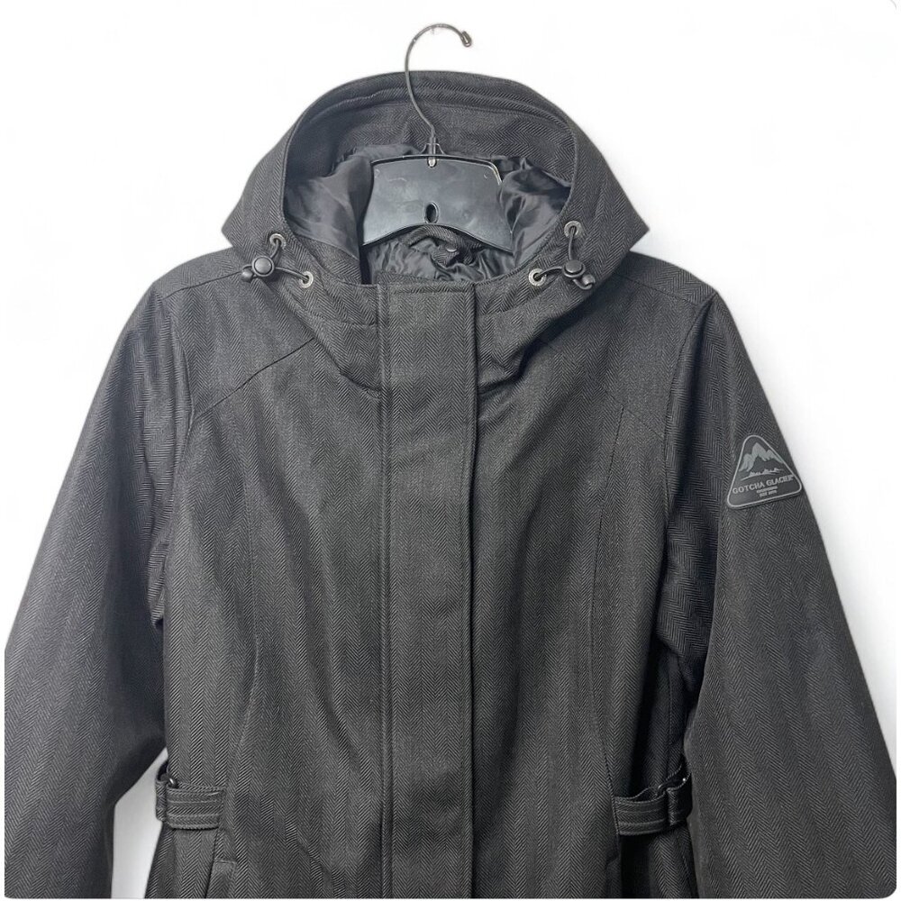 Gotcha Glacier California Women’s Black Hooded Jacket Coat Size S/P - Picture 2 of 16